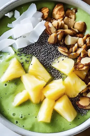 Pineapple Matcha Coconut Bowl