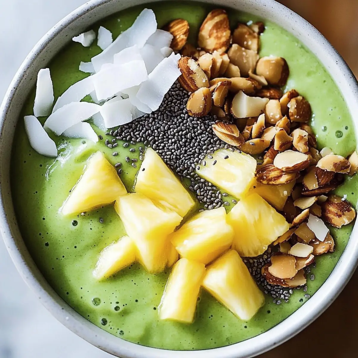Pineapple Matcha Coconut Bowl