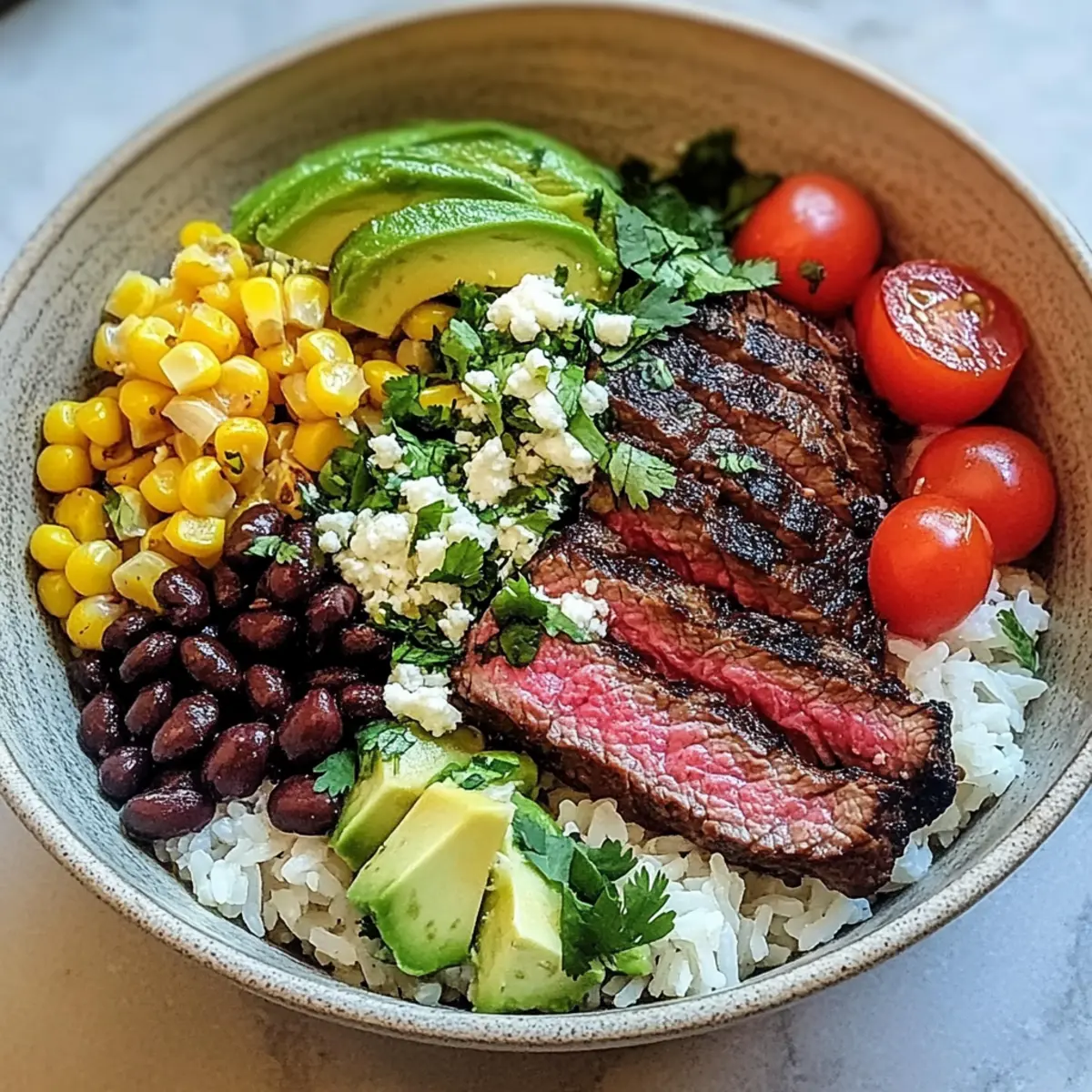Cilantro Lime Steak Bowls
