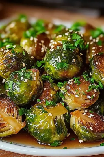 Honey Garlic Brussels Sprouts