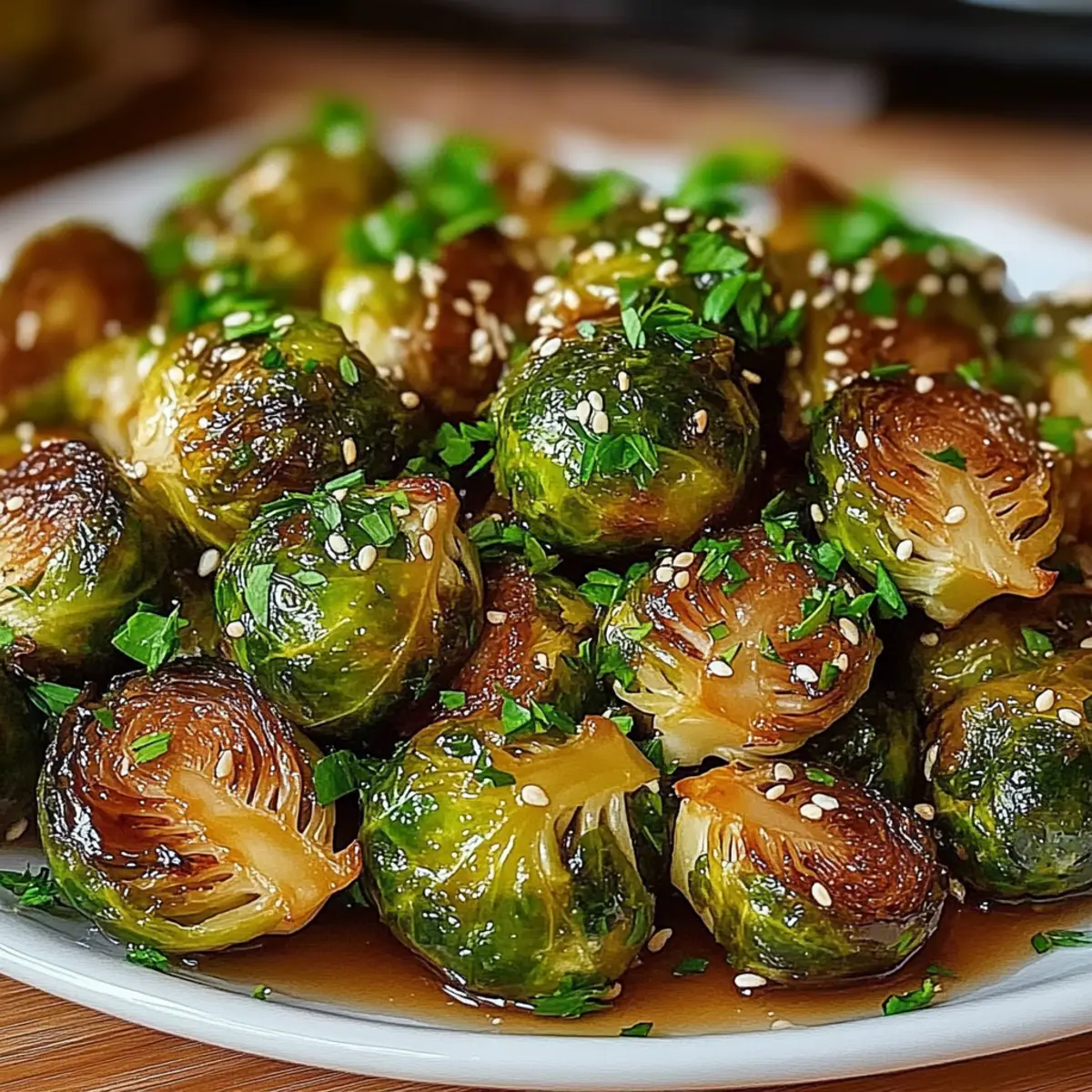 Honey Garlic Brussels Sprouts