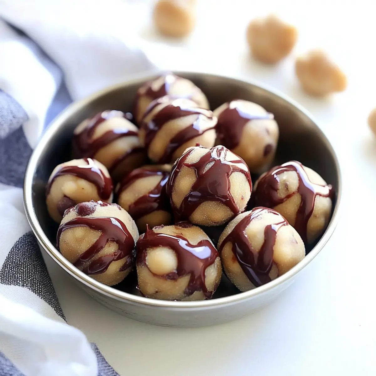 Chocolate Covered Chickpea Protein Balls