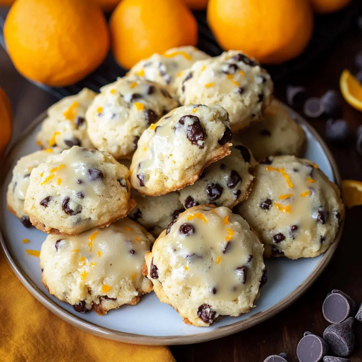 Orange Chocolate Chip Ricotta Cookies