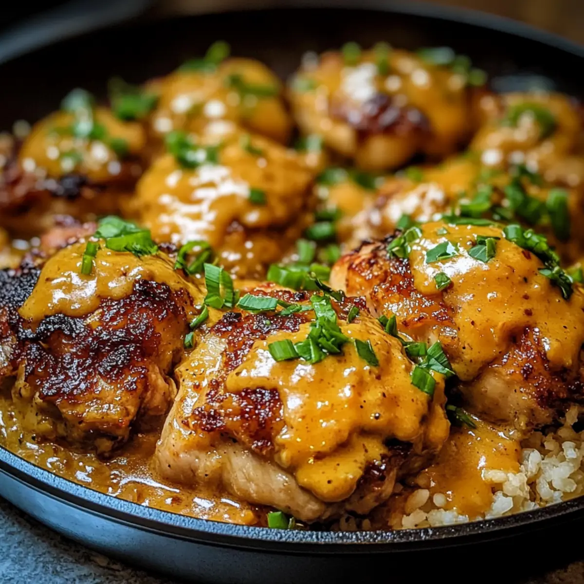 Skillet Bang Bang Chicken Thighs