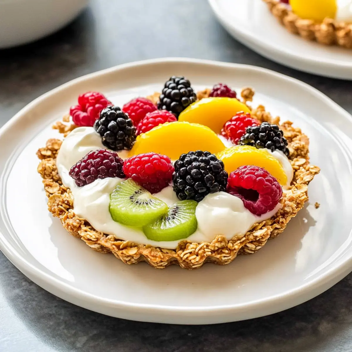 Breakfast Fruit Tarts with Granola Crust