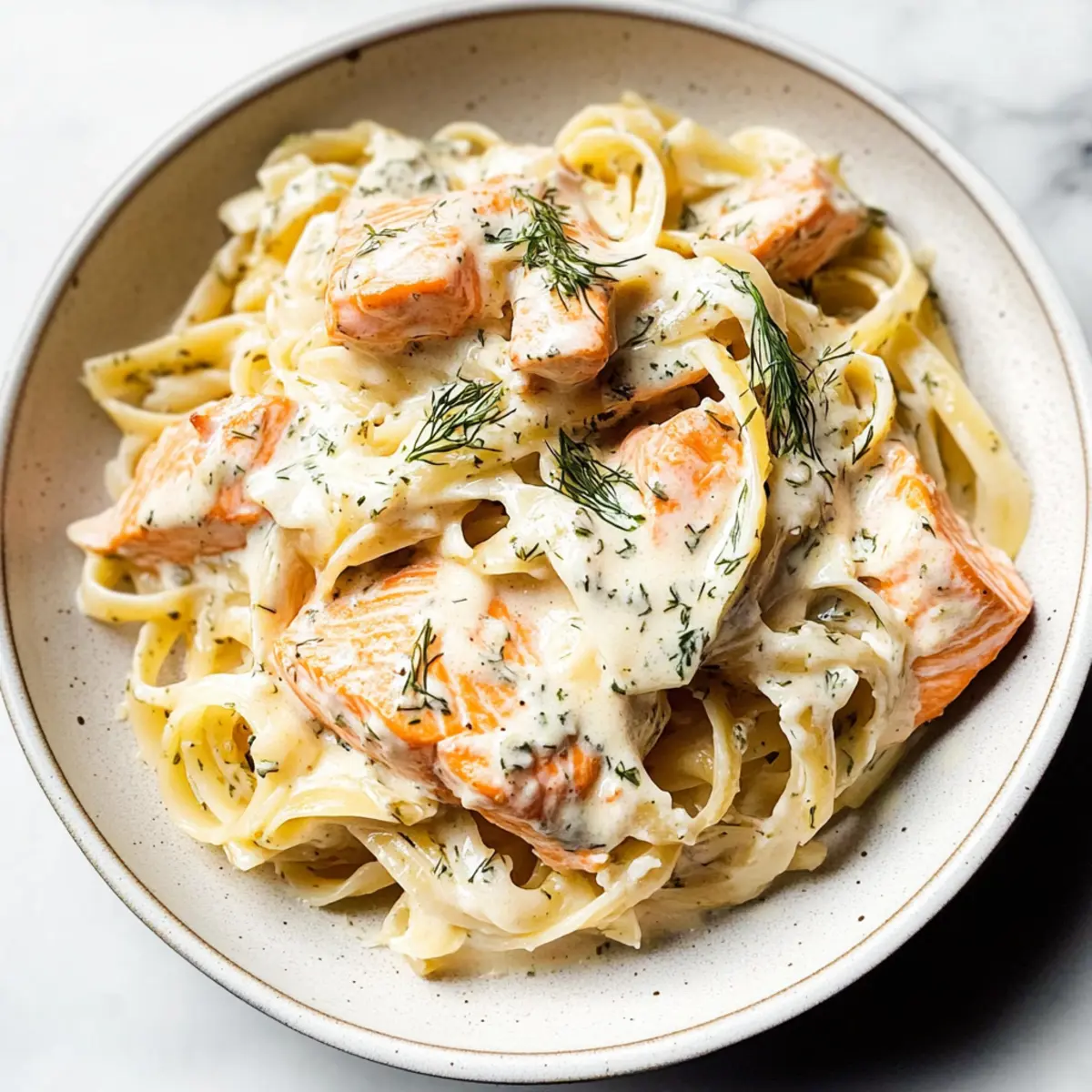 Lemon Dill Salmon Pasta