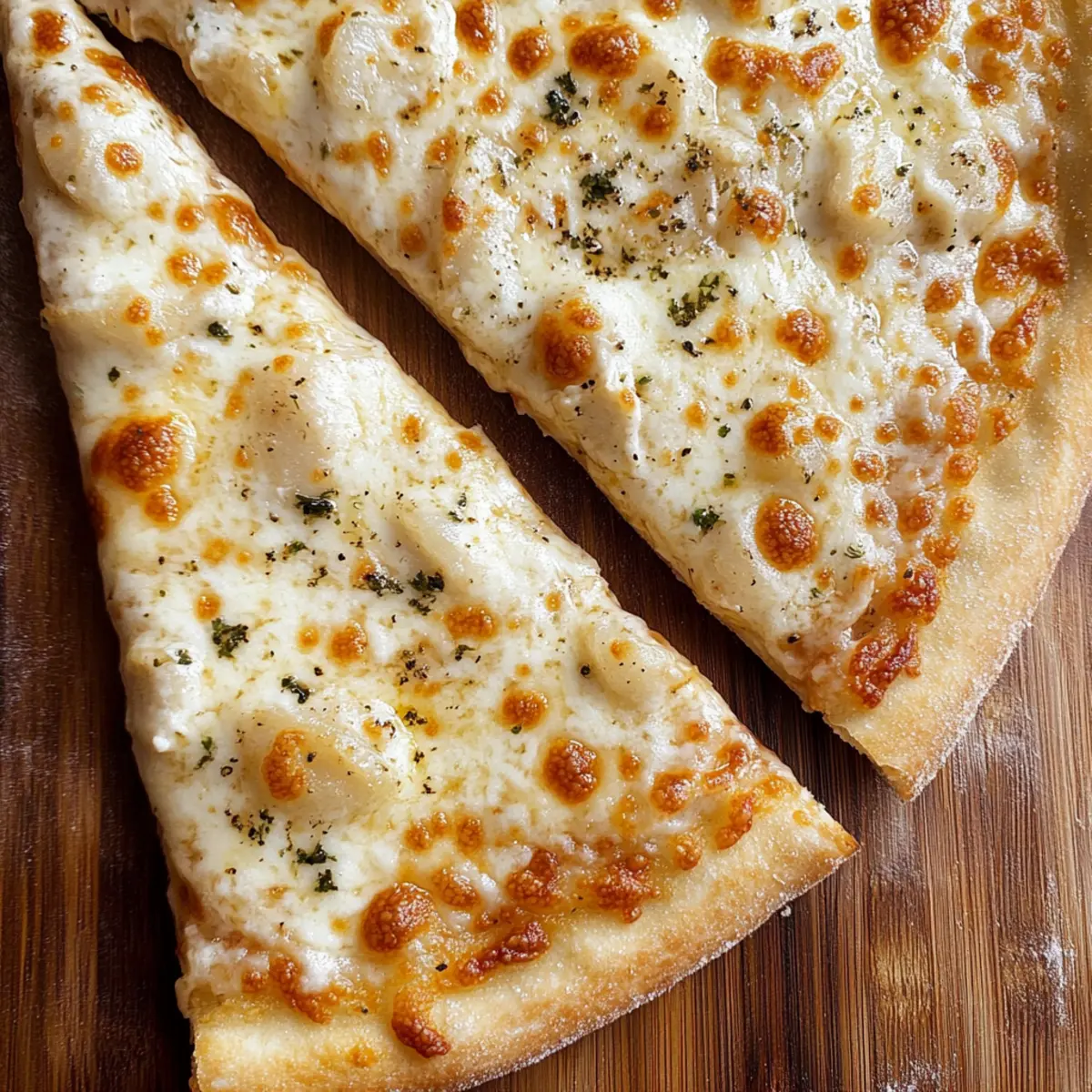 Thin Crust Two-Cheese White Pizza