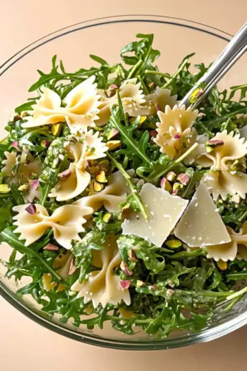 Lemon Pasta Salad with Arugula and Parmesan