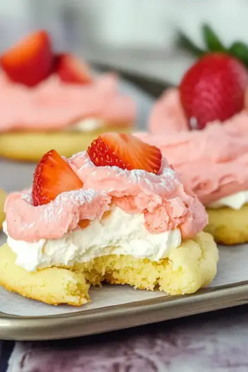 Lemon Strawberry Cool Whip Cookies