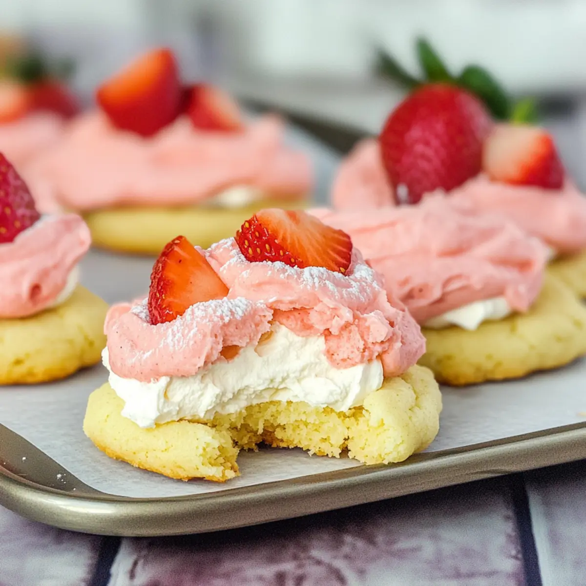 Lemon Strawberry Cool Whip Cookies