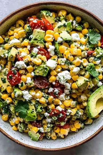 Grilled Corn Avocado Salad