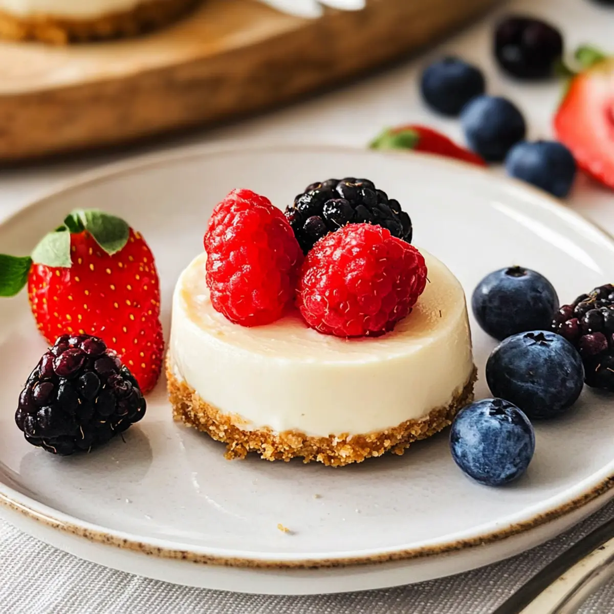 No Bake Mini Cheesecakes
