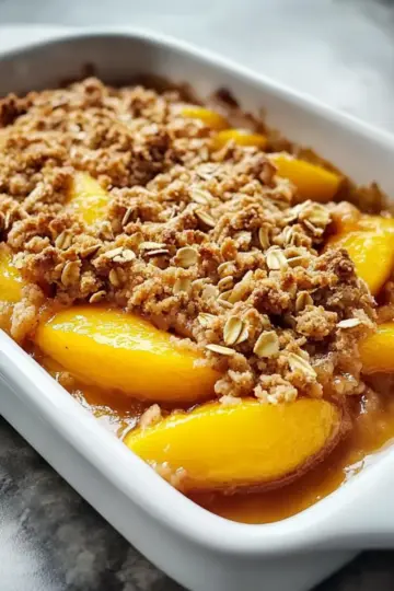 Peach Cobbler with Oatmeal Crumble