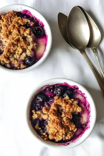 Cardamom Spiced Blueberry Plum Crumbles