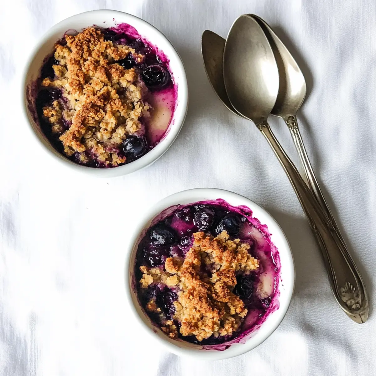 Cardamom Spiced Blueberry Plum Crumbles