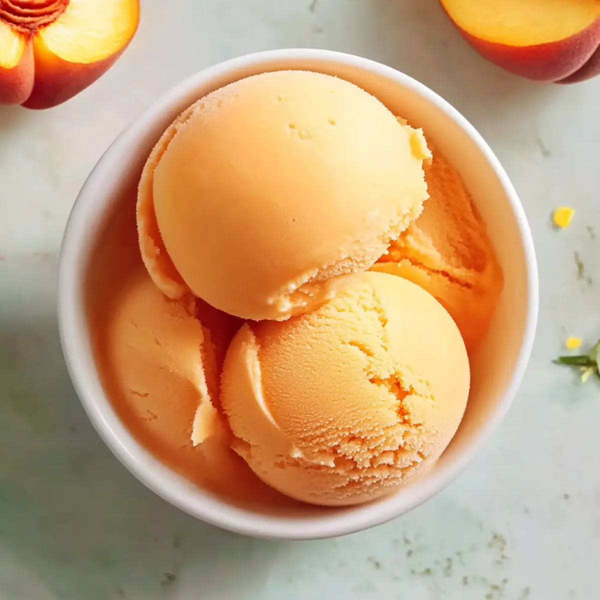 Fresh Peach Sorbet