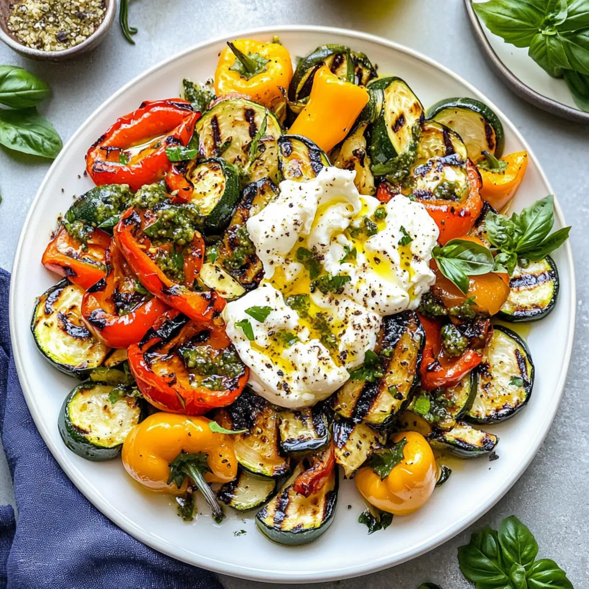 Grilled Zucchini and Peppers