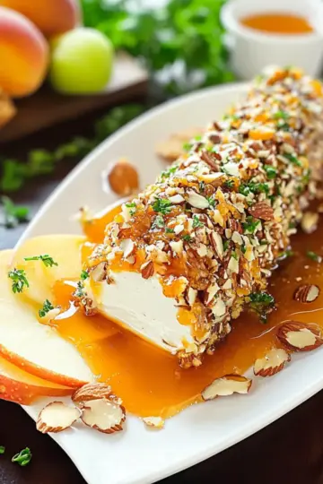 Goat Cheese Spread with Honey, Apricot, and Almonds