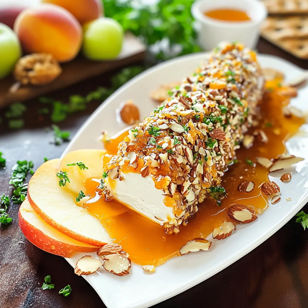 Goat Cheese Spread with Honey, Apricot, and Almonds