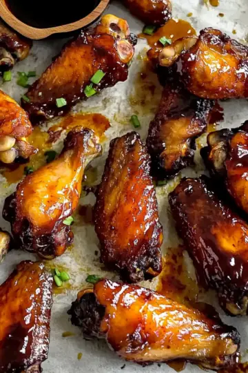 baked apricot sticky chicken wings