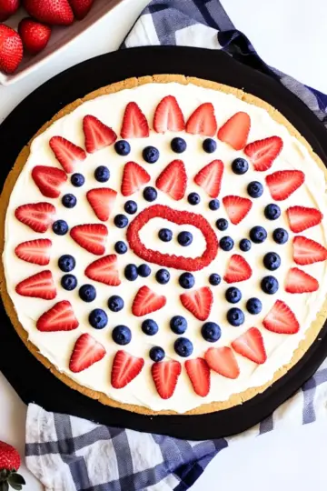 Fourth of July Berry Dessert Pizza