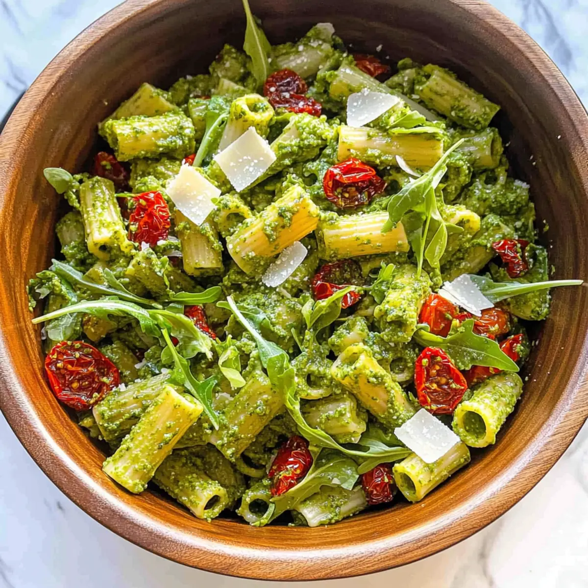 Pesto Rigatoni Pasta Salad