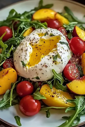 Peach Burrata Salad