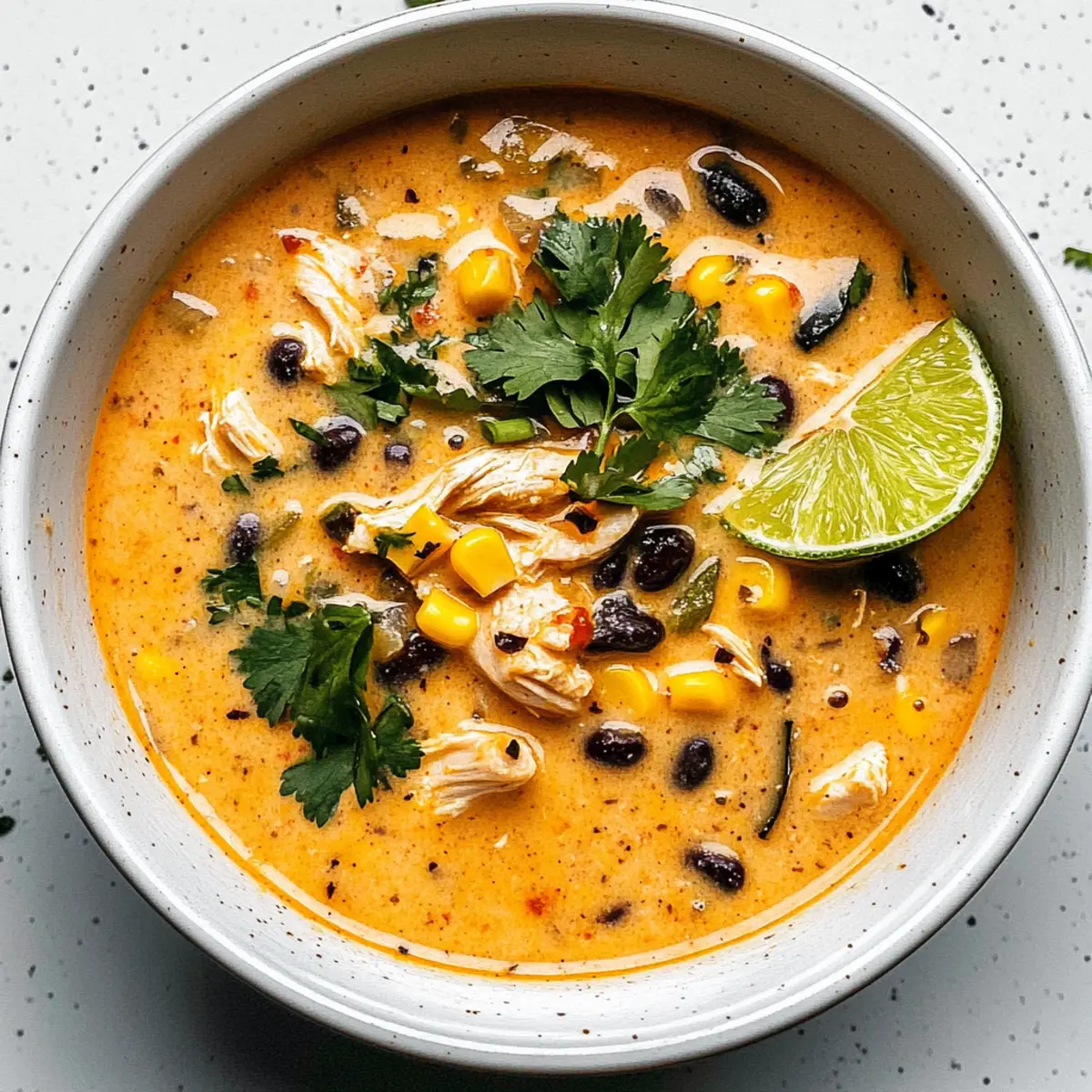 Chicken, Poblano, and Black Bean Soup