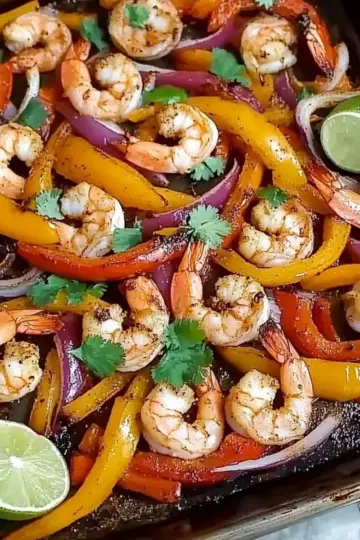 Sheet Pan Shrimp Fajitas