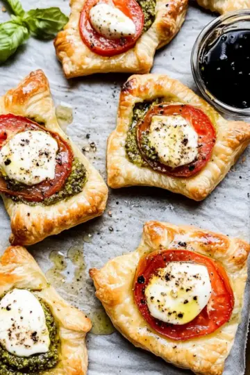 Pesto Caprese Puff Pastries
