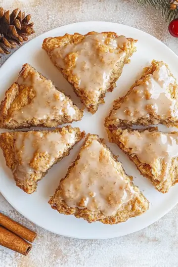 Maple Glazed Gingerbread Scones
