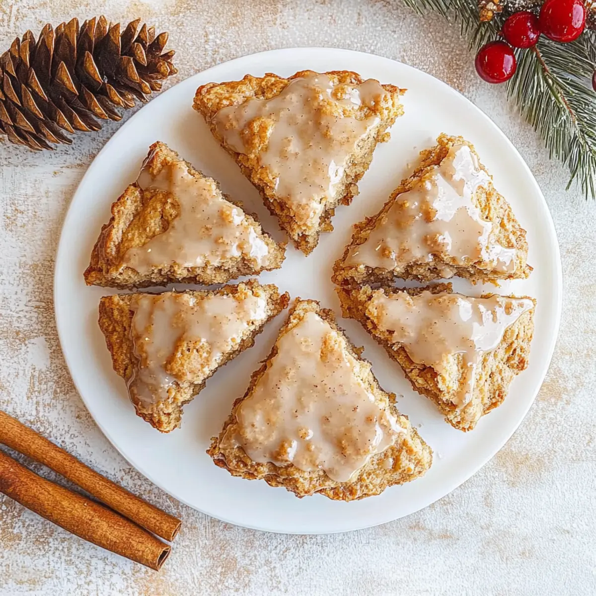 Maple Glazed Gingerbread Scones