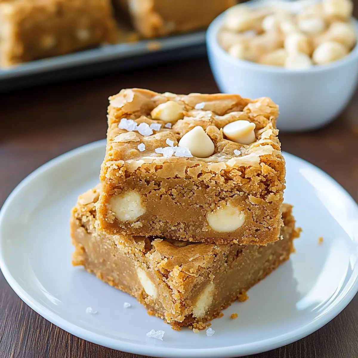 White Chocolate Peanut Butter Blondies