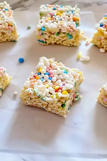 Cake Batter Rice Krispie Treats
