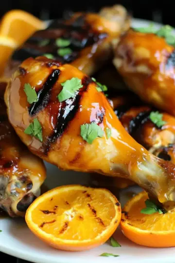 Orange Glazed BBQ Chicken Drumsticks