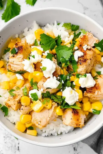 Chicken Corn Rice Bowls