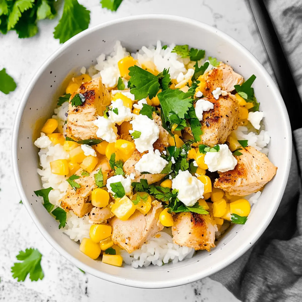 Chicken Corn Rice Bowls